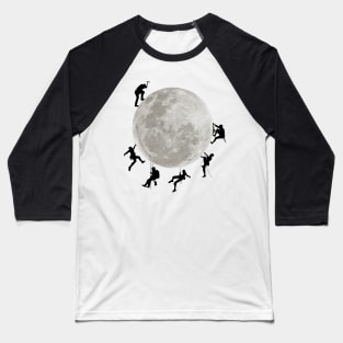 Climbing on the moon Baseball T-Shirt